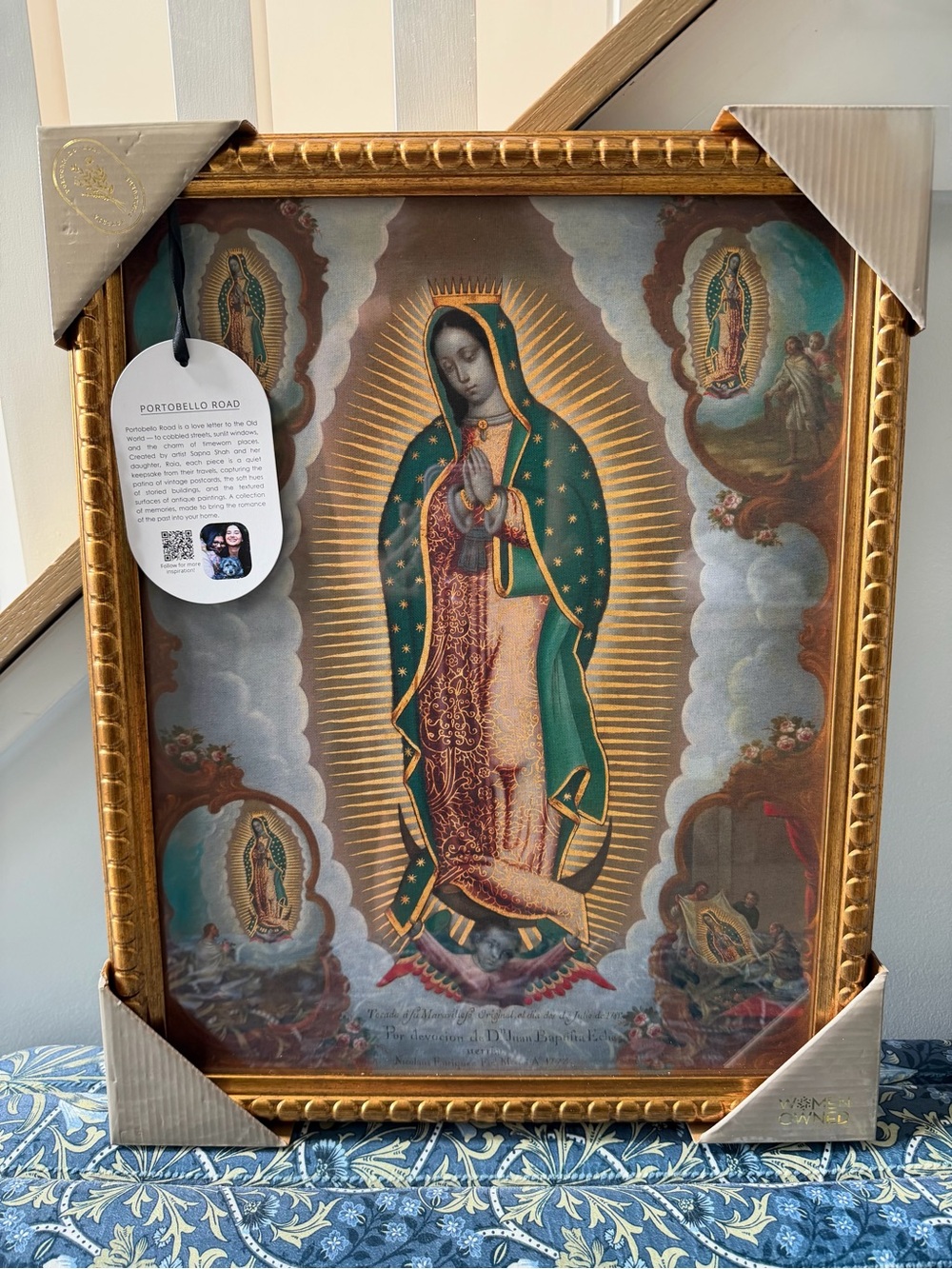 Our Lady of Guadalupe Decorative gold framed Wall Art